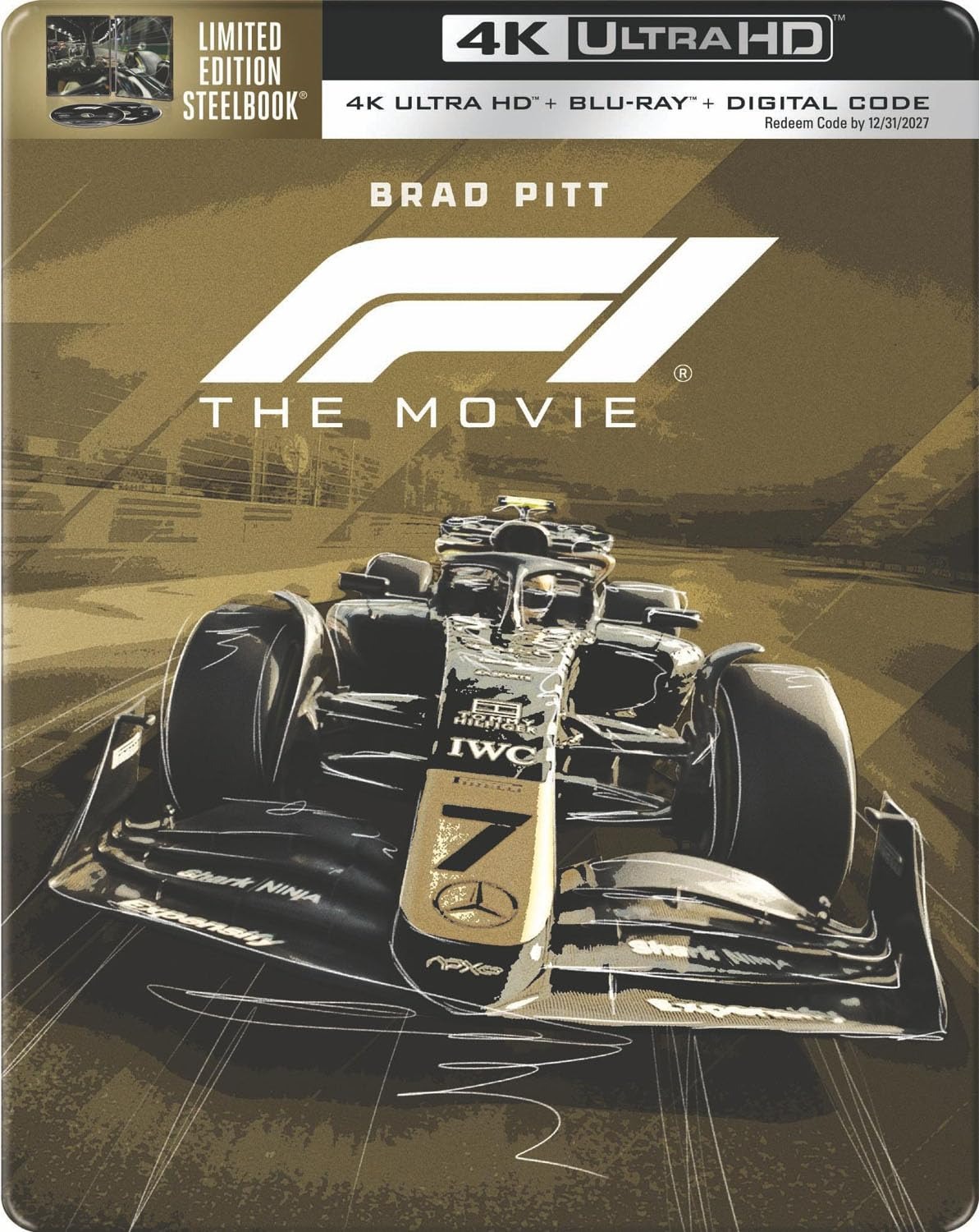 F1 The Movie Steelbook (4K, Blu-ray)