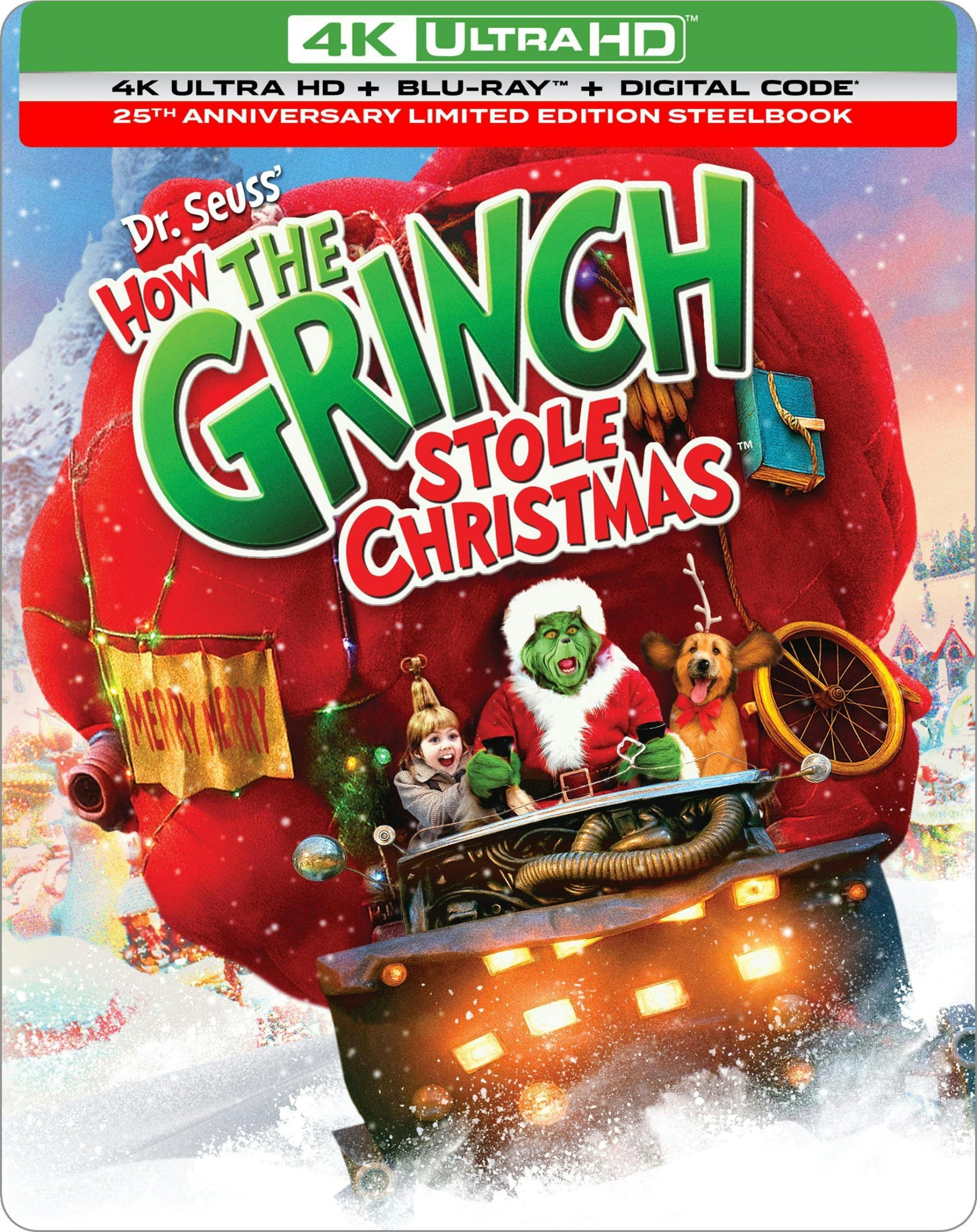 Dr. Seuss’ How The Grinch Stole Christmas Steelbook (4K, Blu-ray)