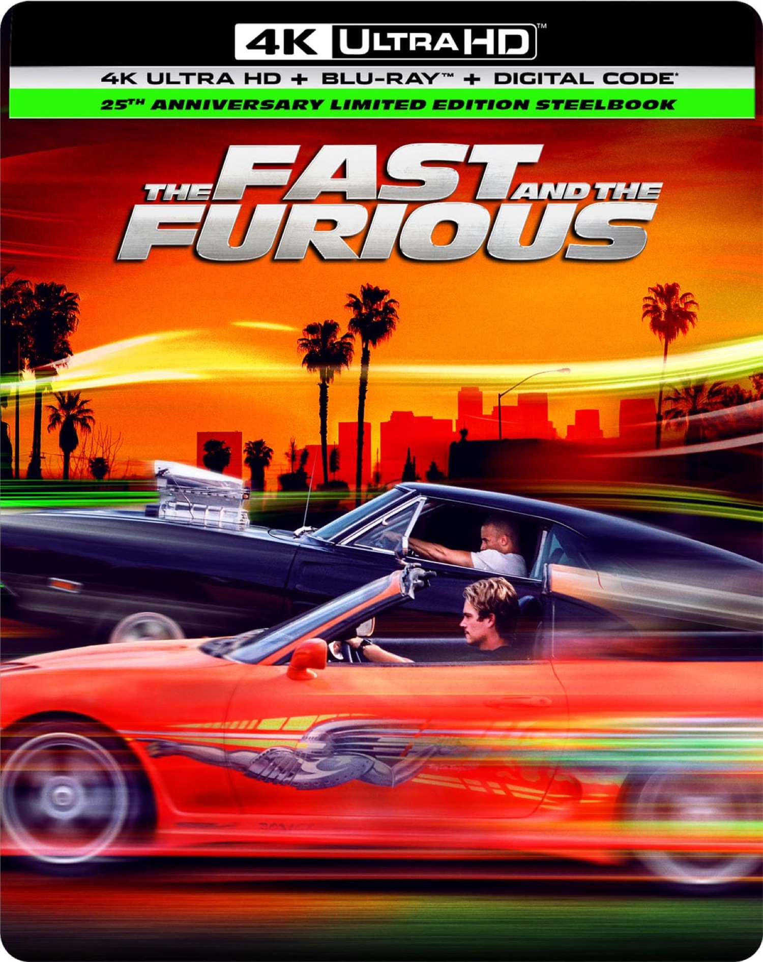 The Fast and the Furious 25th Anniversary Steelbook (4K, Blu-ray)