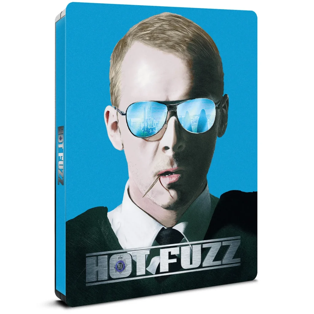 Hot Fuzz Zavvi Exclusive Limited Edition Steelbook (4K, Blu-ray) edition artwork