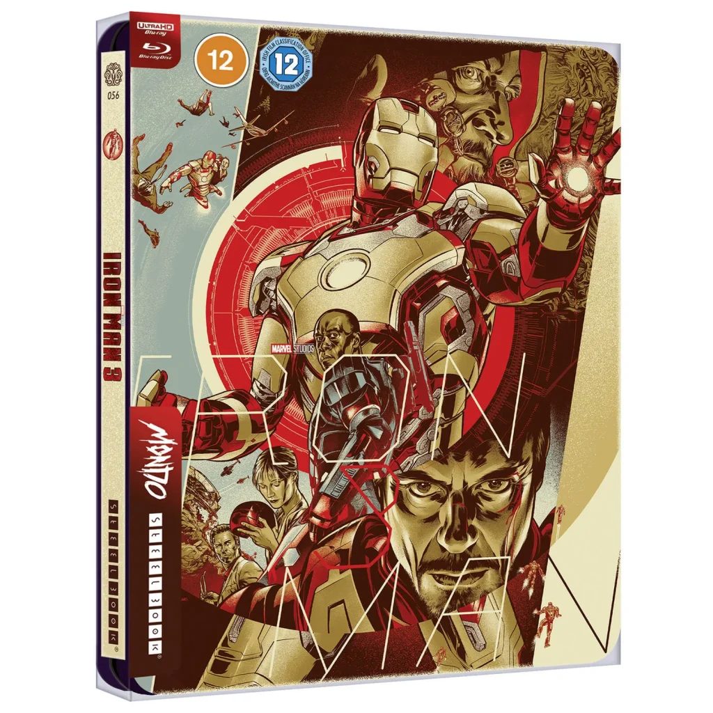 Iron Man 3 – Mondo #56 Zavvi Steelbook (4K, Blu-ray) edition artwork