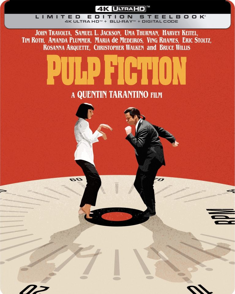 Pulp Fiction Steelbook (4K, Blu-ray) edition cover artwork